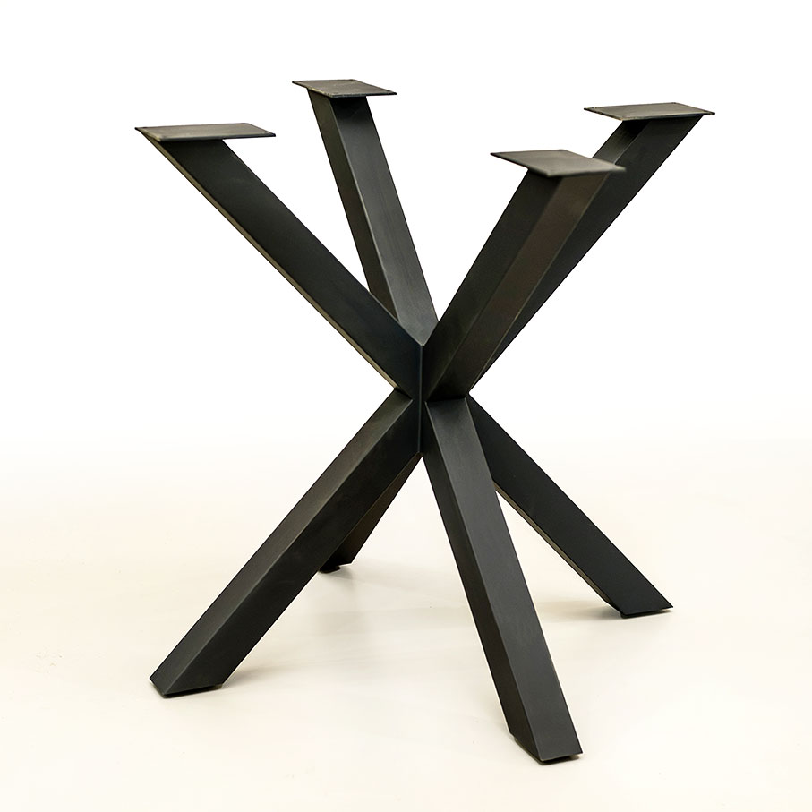 Tischgestell Spider-Form aus Stahl 80×70 cm Anthrazit RAL 7024