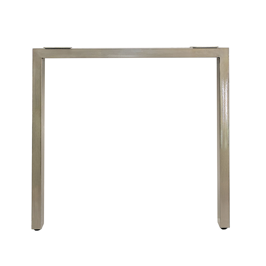 Tischgestell Rechteck aus Stahl 80×72,5 cm klar lackiert