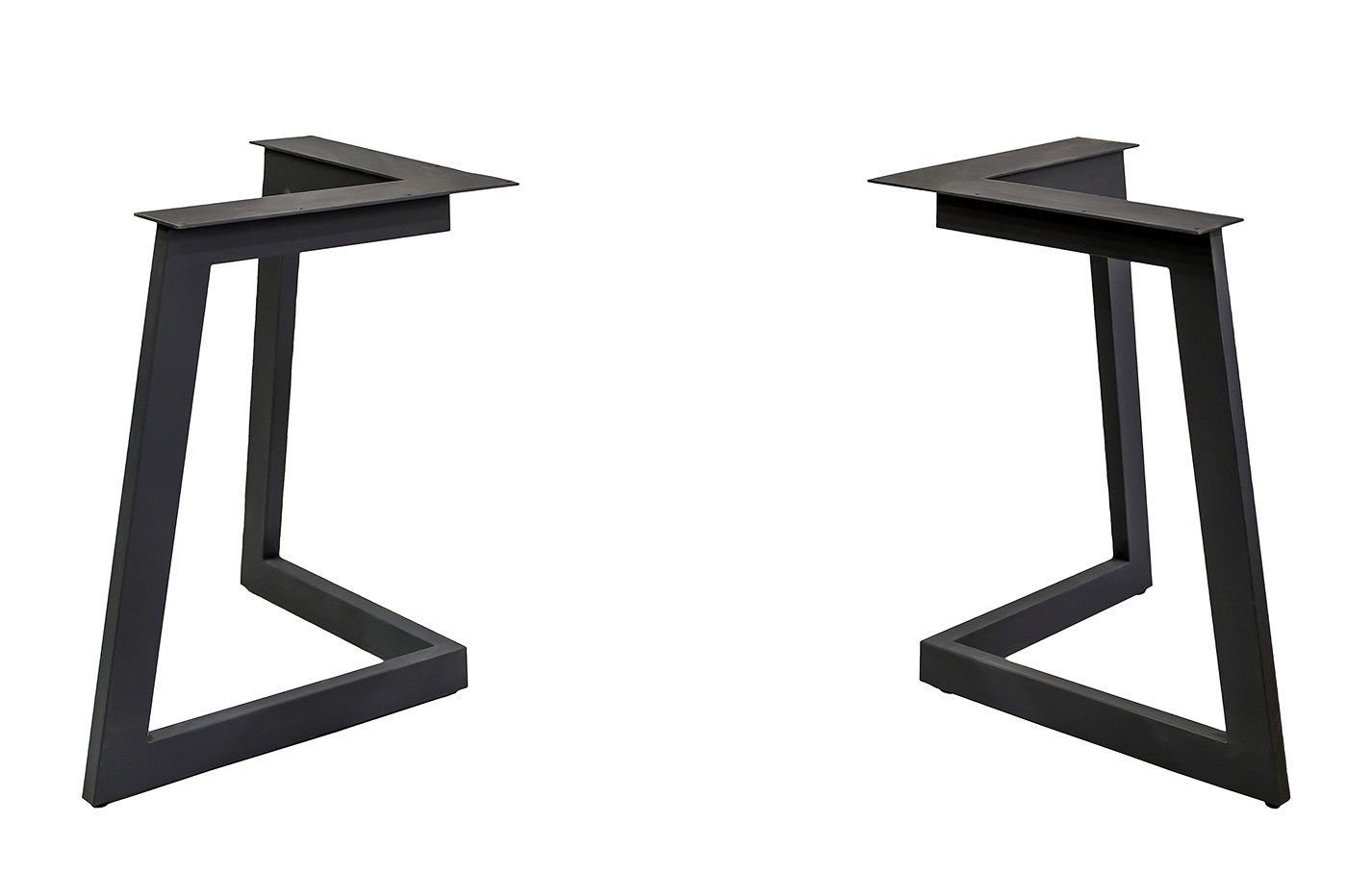 Tischgestell Design-Form aus Stahl 2er Set 80×72,5 cm Anthrazit RAL 7024