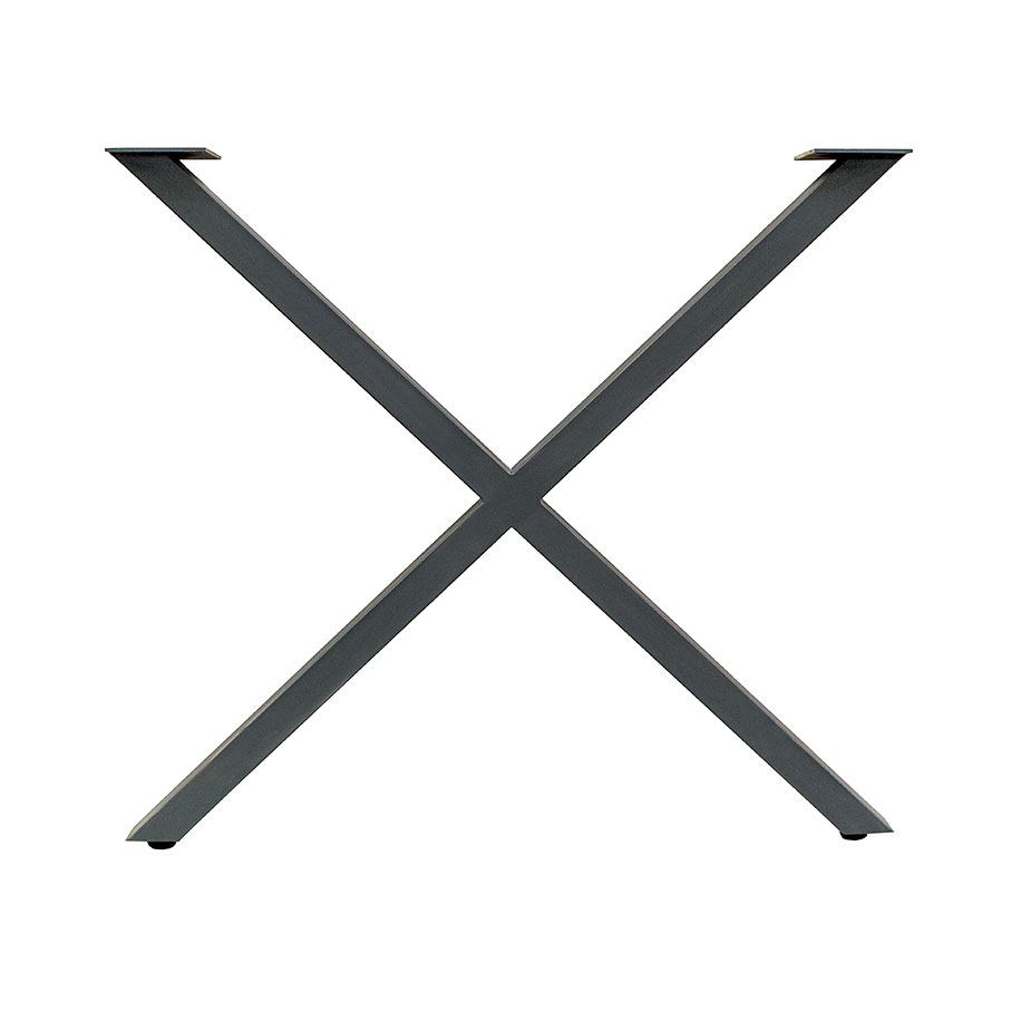Tischgestell X-Form aus Stahl 80×72,5 cm Anthrazit RAL 7024