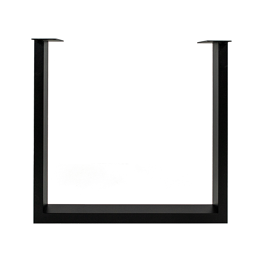 Tischgestell U-Form aus Stahl 80×72,5 cm Schwarz RAL 9005