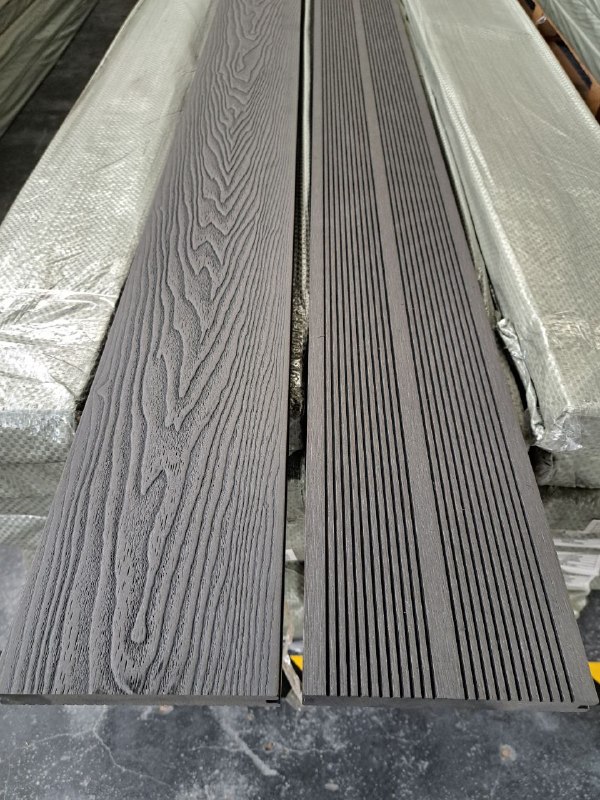 WPC Terrassendielen Anthrazit Vollprofil 20×140 mm, 3 m